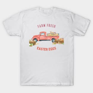 FARM FRESH EASTER EGGS - BUNNIES, TRUCK & VEGGIES T-Shirt